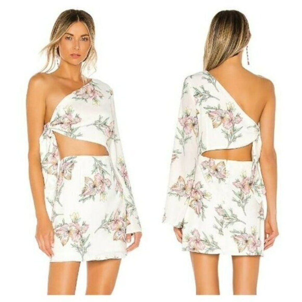 Superdown Essie One Shoulder Dress - White Floral